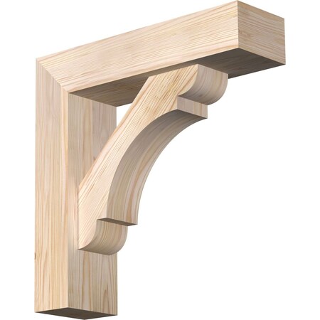 Ekena Millwork Olympic Block Smooth Bracket w/ Offset Brace, Douglas Fir, 5 1/2"W x 20"D x 20"H BKT0604X20X20OLY05SDF
